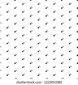 Square seamless background pattern from geometric shapes. The pattern is evenly filled with black excavator symbols. Vector illustration on white background