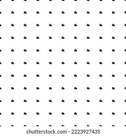 Square seamless background pattern from geometric shapes. The pattern is evenly filled with small black piece of cake symbols. Vector illustration on white background