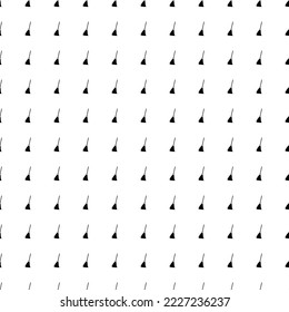Square seamless background pattern from geometric shapes. The pattern is evenly filled with big black broom symbols. Vector illustration on white background