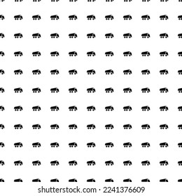 Square seamless background pattern from geometric shapes. The pattern is evenly filled with big black truck symbols. Vector illustration on white background