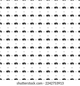 Square seamless background pattern from geometric shapes are different sizes and opacity. The pattern is evenly filled with big black truck symbols. Vector illustration on white background