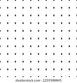 Square seamless background pattern from geometric shapes. The pattern is evenly filled with small black seven of clubs playing cards. Vector illustration on white background