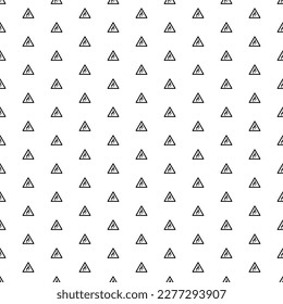 Square seamless background pattern from geometric shapes. The pattern is evenly filled with big black wild animals road signs. Vector illustration on white background