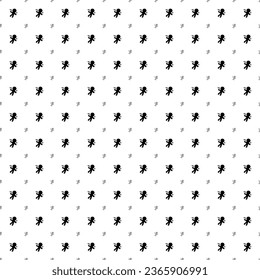 Square seamless background pattern from geometric shapes are different sizes and opacity. The pattern is evenly filled with black Voodoo Doll symbols. Vector illustration on white background