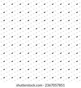 Square seamless background pattern from geometric shapes are different sizes and opacity. The pattern is evenly filled with small black duck symbols. Vector illustration on white background