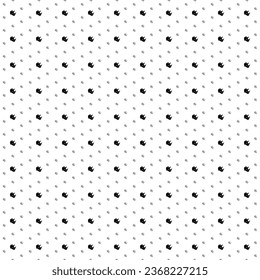 Square seamless background pattern from geometric shapes are different sizes and opacity. The pattern is evenly filled with small black rhino head logos. Vector illustration on white background