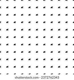 Square seamless background pattern from geometric shapes. The pattern is evenly filled with black funny frogs. Vector illustration on white background