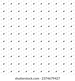 Square seamless background pattern from geometric shapes are different sizes and opacity. The pattern is evenly filled with small black wild wolf symbols. Vector illustration on white background