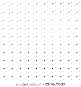 Square seamless background pattern from geometric shapes are different sizes and opacity. The pattern is evenly filled with small black camel symbols. Vector illustration on white background