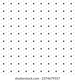 Square seamless background pattern from geometric shapes are different sizes and opacity. The pattern is evenly filled with small black lion head icons. Vector illustration on white background