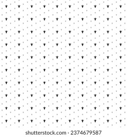 Square seamless background pattern from geometric shapes are different sizes and opacity. The pattern is evenly filled with small black giraffe head symbols. Vector illustration on white background