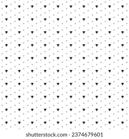 Square seamless background pattern from geometric shapes are different sizes and opacity. The pattern is evenly filled with small black buffalo logos. Vector illustration on white background