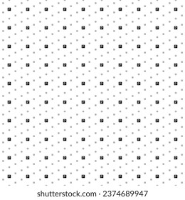 Square seamless background pattern from geometric shapes are different sizes and opacity. The pattern is evenly filled with small black road parking signs. Vector illustration on white background