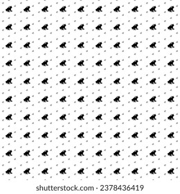 Square seamless background pattern from geometric shapes are different sizes and opacity. The pattern is evenly filled with big black frog symbols. Vector illustration on white background