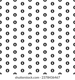 Square seamless background pattern from geometric shapes. The pattern is evenly filled with big black stop hand symbols. Vector illustration on white background