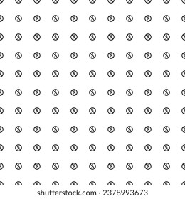 Square seamless background pattern from geometric shapes. The pattern is evenly filled with black pedestrian traffic prohibited signs. Vector illustration on white background