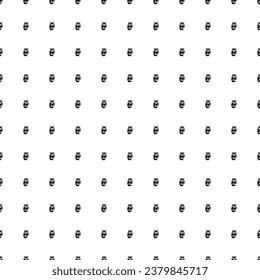 Square seamless background pattern from geometric shapes. The pattern is evenly filled with black owl symbols. Vector illustration on white background