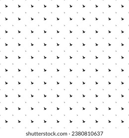 Square seamless background pattern from geometric shapes are different sizes and opacity. The pattern is evenly filled with black bird symbols. Vector illustration on white background