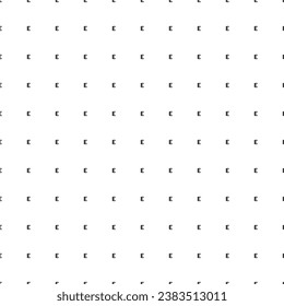 Square seamless background pattern from geometric shapes. The pattern is evenly filled with small black capital letter E symbols. Vector illustration on white background