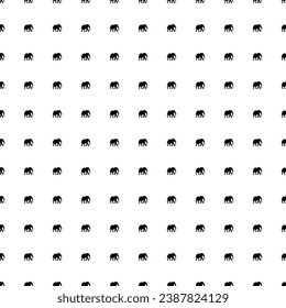 Square seamless background pattern from geometric shapes. The pattern is evenly filled with black elephants. Vector illustration on white background