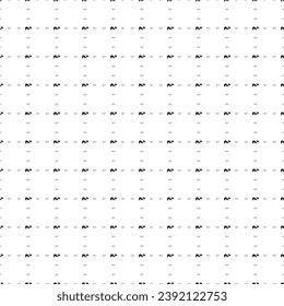 Square seamless background pattern from geometric shapes are different sizes and opacity. The pattern is evenly filled with small black rhinoceros symbols. Vector illustration on white background