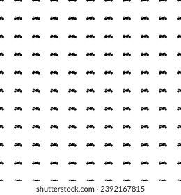 Square seamless background pattern from geometric shapes. The pattern is evenly filled with big black bike symbols. Vector illustration on white background