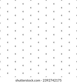 Square seamless background pattern from geometric shapes. The pattern is evenly filled with small black capital letter C symbols. Vector illustration on white background