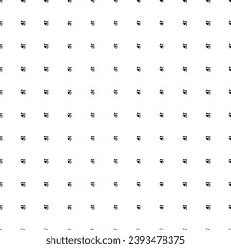 Square seamless background pattern from geometric shapes. The pattern is evenly filled with small black raccoon head symbols. Vector illustration on white background