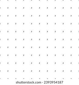 Square seamless background pattern from geometric shapes. The pattern is evenly filled with small black dancing girl symbols. Vector illustration on white background