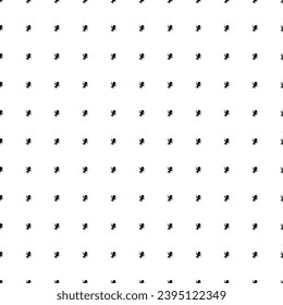 Square seamless background pattern from geometric shapes. The pattern is evenly filled with small black Voodoo Doll symbols. Vector illustration on white background