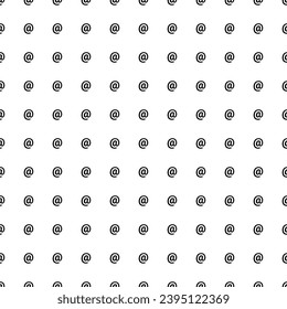 Square seamless background pattern from geometric shapes. The pattern is evenly filled with big black at symbols. Vector illustration on white background