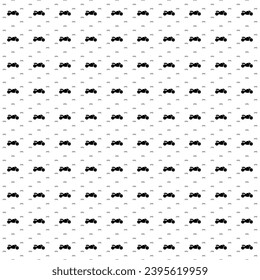 Square seamless background pattern from geometric shapes are different sizes and opacity. The pattern is evenly filled with big black bike symbols. Vector illustration on white background
