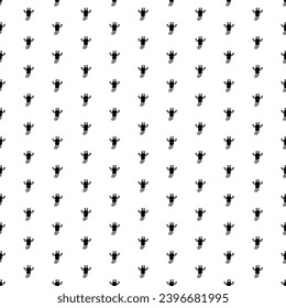 Square seamless background pattern from geometric shapes. The pattern is evenly filled with big black giraffe head symbols. Vector illustration on white background