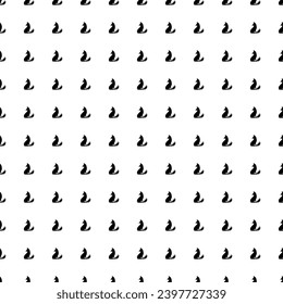 Square seamless background pattern from geometric shapes. The pattern is evenly filled with big black fox symbols. Vector illustration on white background