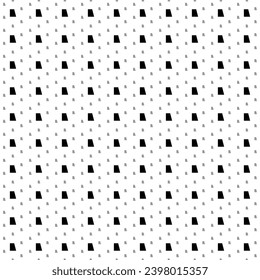 Square seamless background pattern from geometric shapes are different sizes and opacity. The pattern is evenly filled with black trapezium symbols. Vector illustration on white background