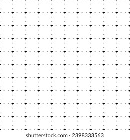 Square seamless background pattern from geometric shapes are different sizes and opacity. The pattern is evenly filled with small black vise symbols. Vector illustration on white background