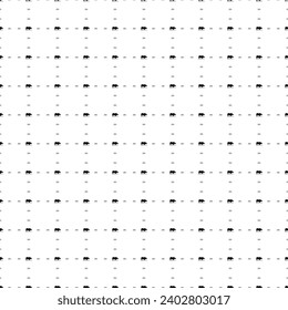 Square seamless background pattern from geometric shapes are different sizes and opacity. The pattern is evenly filled with small black wild rhino symbols. Vector illustration on white background