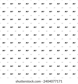 Square seamless background pattern from geometric shapes are different sizes and opacity. The pattern is evenly filled with black rhinoceros symbols. Vector illustration on white background