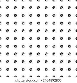 Square seamless background pattern from geometric shapes. The pattern is evenly filled with big black dragon's head symbols. Vector illustration on white background