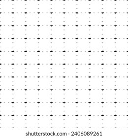 Square seamless background pattern from geometric shapes are different sizes and opacity. The pattern is evenly filled with small black vise symbols. Vector illustration on white background