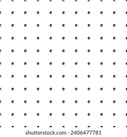Square seamless background pattern from geometric shapes. The pattern is evenly filled with small black dragon's head symbols. Vector illustration on white background
