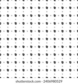 Square seamless background pattern from geometric shapes are different sizes and opacity. The pattern is evenly filled with black two aces symbols. Vector illustration on white background