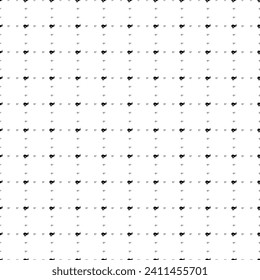 Square seamless background pattern from geometric shapes are different sizes and opacity. The pattern is evenly filled with small black hare runs symbols. Vector illustration on white background