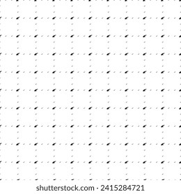 Square seamless background pattern from geometric shapes are different sizes and opacity. The pattern is evenly filled with small black angle grinder symbols. Vector illustration on white background