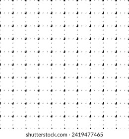 Square seamless background pattern from geometric shapes are different sizes and opacity. The pattern is evenly filled with small black cat icons. Vector illustration on white background