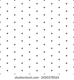 Square seamless background pattern from geometric shapes. The pattern is evenly filled with small black rooster symbols. Vector illustration on white background