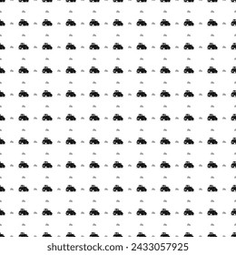 Square seamless background pattern from geometric shapes are different sizes and opacity. The pattern is evenly filled with big black tractor symbols. Vector illustration on white background
