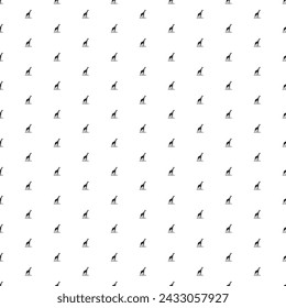 Square seamless background pattern from geometric shapes. The pattern is evenly filled with black wild giraffe symbols. Vector illustration on white background