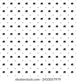 Square seamless background pattern from geometric shapes are different sizes and opacity. The pattern is evenly filled with black elephants. Vector illustration on white background