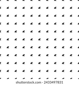 Square seamless background pattern from geometric shapes. The pattern is evenly filled with black frog symbols. Vector illustration on white background